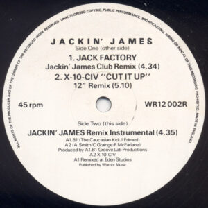 Jack Factory – Jackin' James / Cut It Up (Remixes) (Vinyl 12" 45 RPM, 1988)