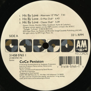 Ce Ce Peniston – Hit By Love (Vinyl 12" 33 ⅓ RPM Single, 1994)