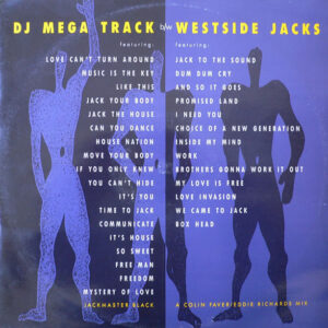 Jackmaster Black – DJ Mega Track b/w Westside Jacks (Vinyl 12" 45 RPM Mixed, 1988)