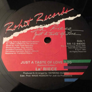 La' Riece – Just A Taste Of Love (Vinyl 12" 33 ⅓ RPM, 1987)